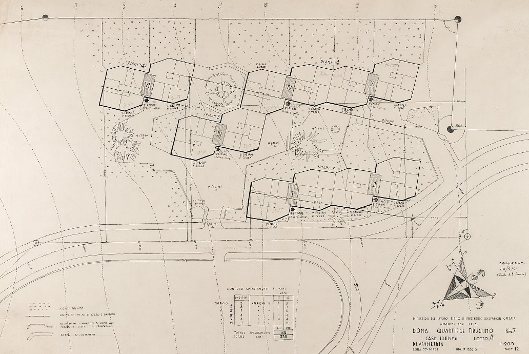 Quartiere INA Casa Tiburtino a Roma<br> Lotti A e C1 (494 vani)	